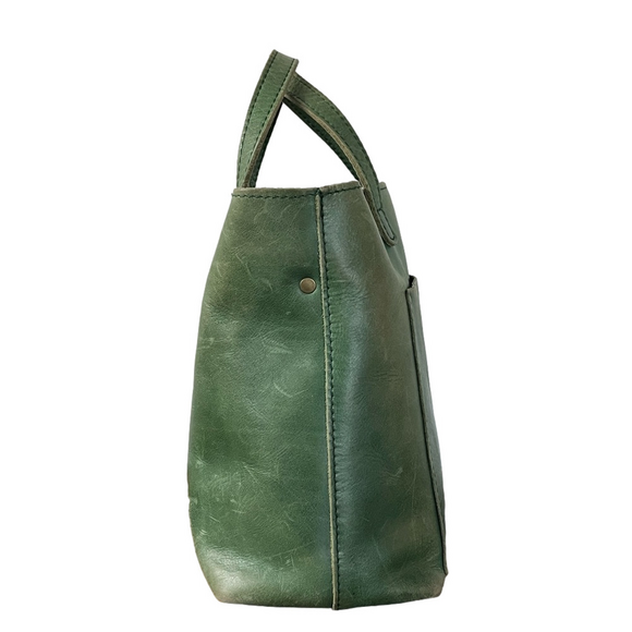 Portland Leather Goods Medium Zipper Crossbody Bag in Cowboy Mint Green - Picture 4 of 16